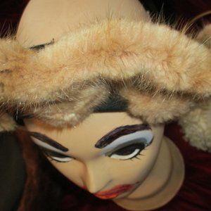 VINTAGE 40'S MINK? HEADBAND HAT NEW YORK CREATION